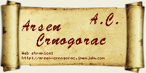 Arsen Crnogorac vizit kartica